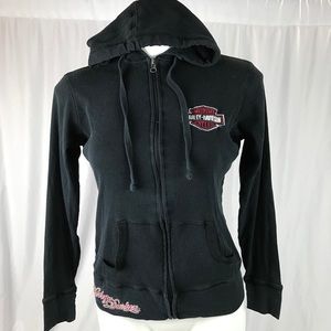 Harley Davidson Black Light Zip Up Hoodie